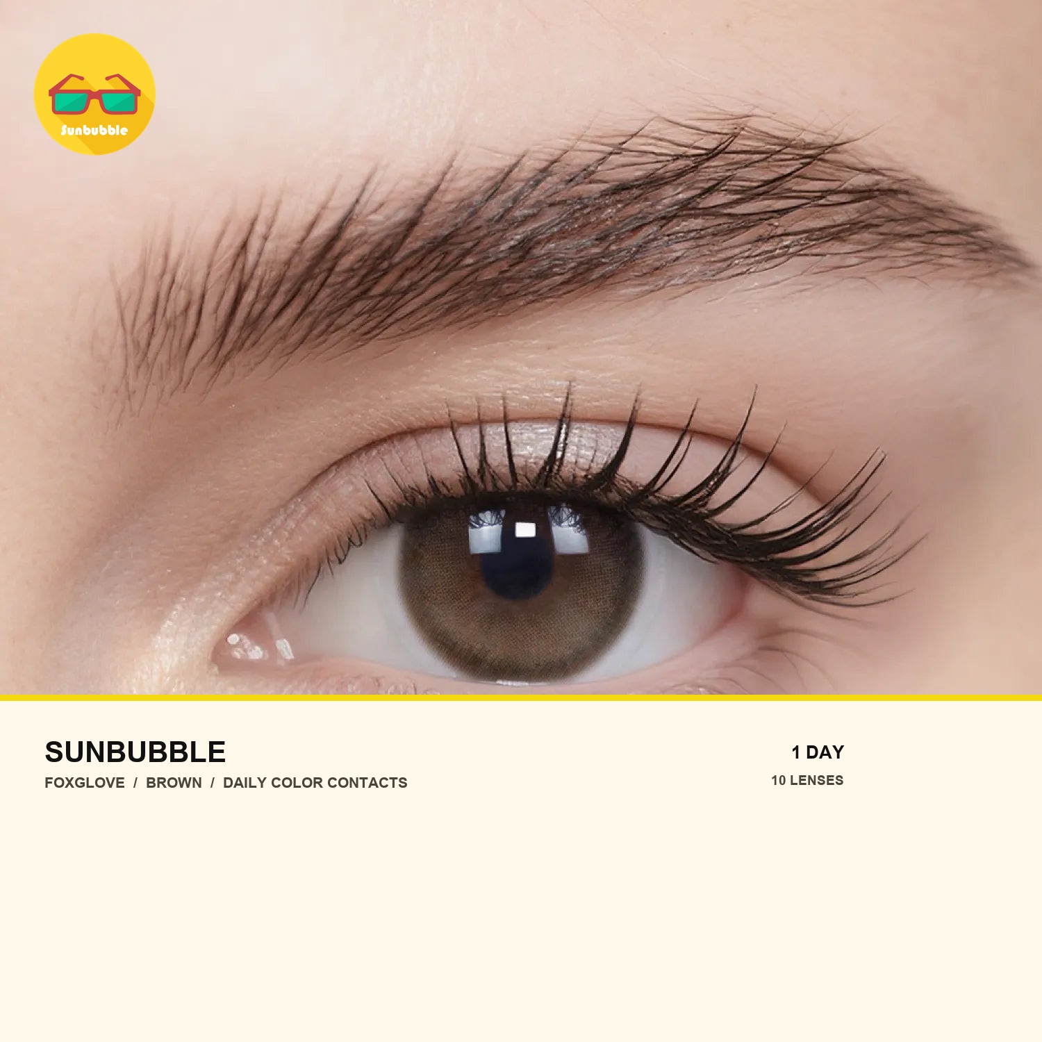Foxglove brown daily color contact lens